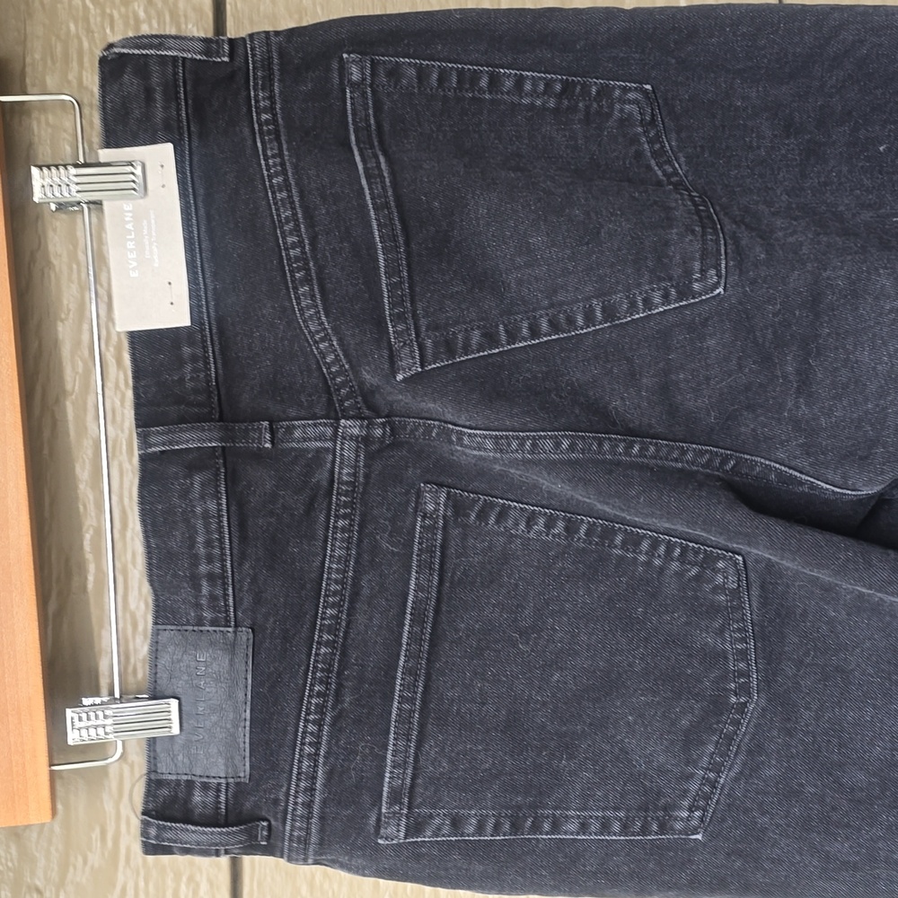Everlane The Way-High Sailor Jean Coal Black 28 Crop Straight Leg - Picture 5 of 10